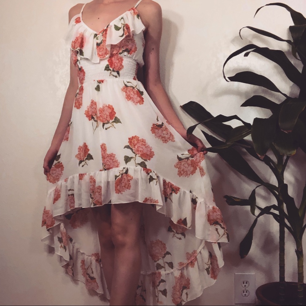 Floral High Low Sun Dress